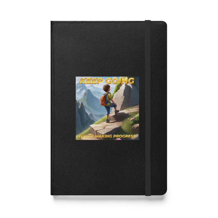 Keep going, you're making progress - Hardcover Bound Lined Notebook - 30310401