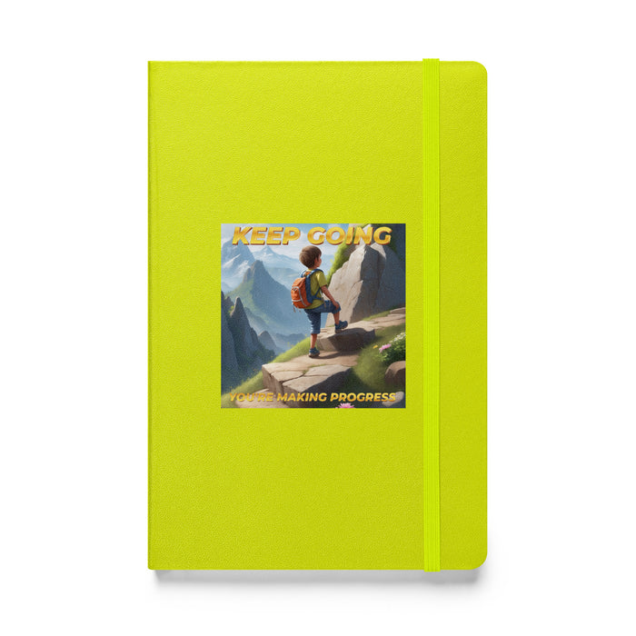 Keep going, you're making progress - Hardcover Bound Lined Notebook - 30310401