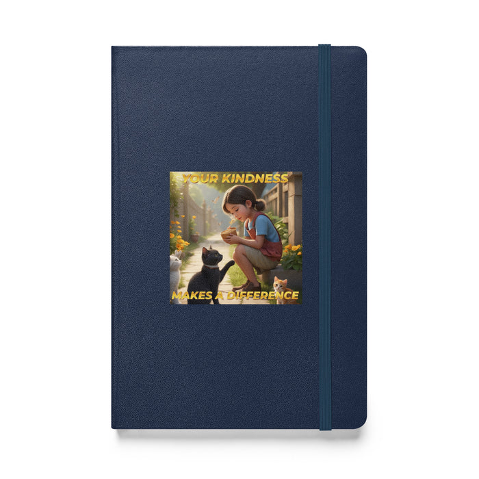 Your kindness makes a difference - Hardcover Bound Lined Notebook - 40510401