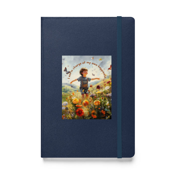 I am in charge of my own happiness 3 - Hardcover Bound Lined Notebook - 80730401