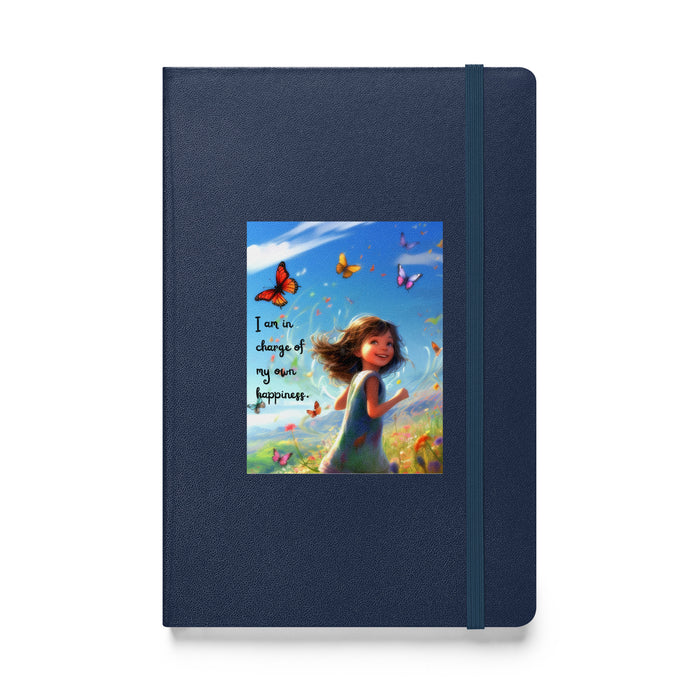 I am in charge of my own happiness 2 - Hardcover Bound Lined Notebook - 80720401