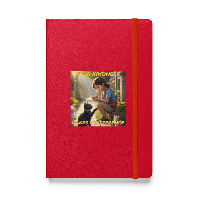 Your kindness makes a difference - Hardcover Bound Lined Notebook - 40510401