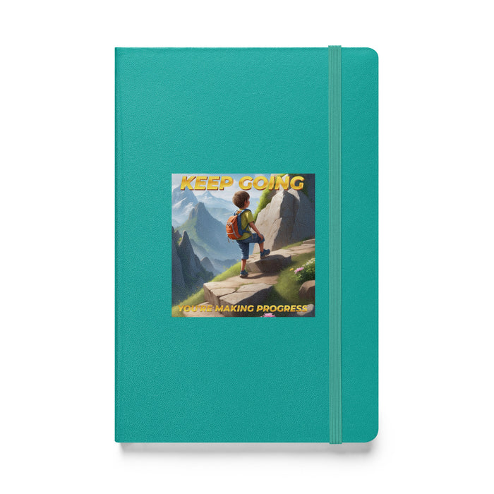 Keep going, you're making progress - Hardcover Bound Lined Notebook - 30310401