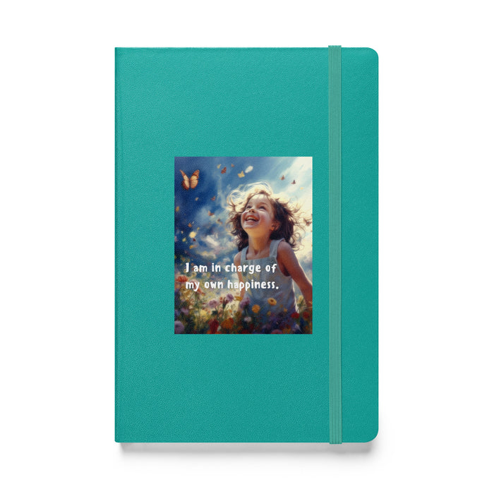 I am in charge of my own happiness - Hardcover Bound Lined Notebook - 80710401