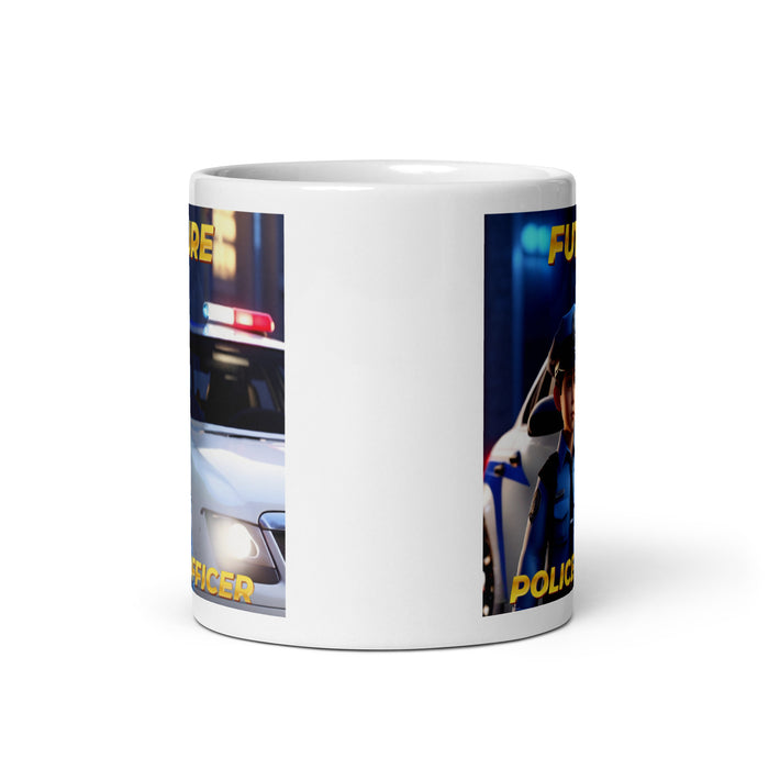 Future Police Officer - White Glossy Mug - 10210501