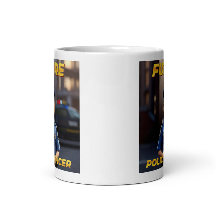 Future Police Officer 2 - White Glossy Mug - 10210501