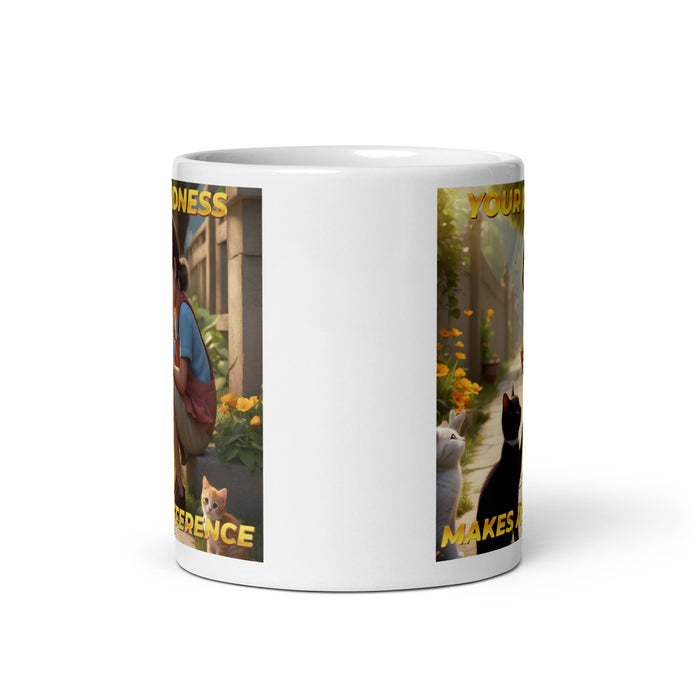 Your kindness makes a difference - White Glossy Mug - 40510501