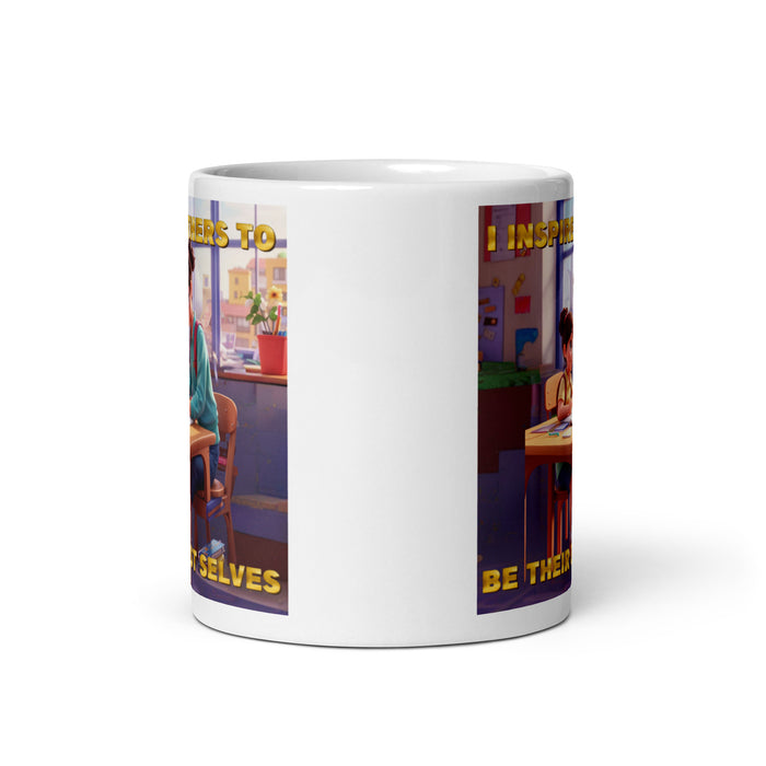 I inspire others to be their best selves - White Glossy Mug - 50510501