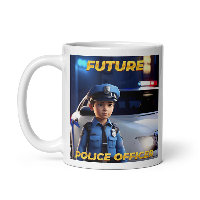 Future Police Officer - White Glossy Mug - 10210501