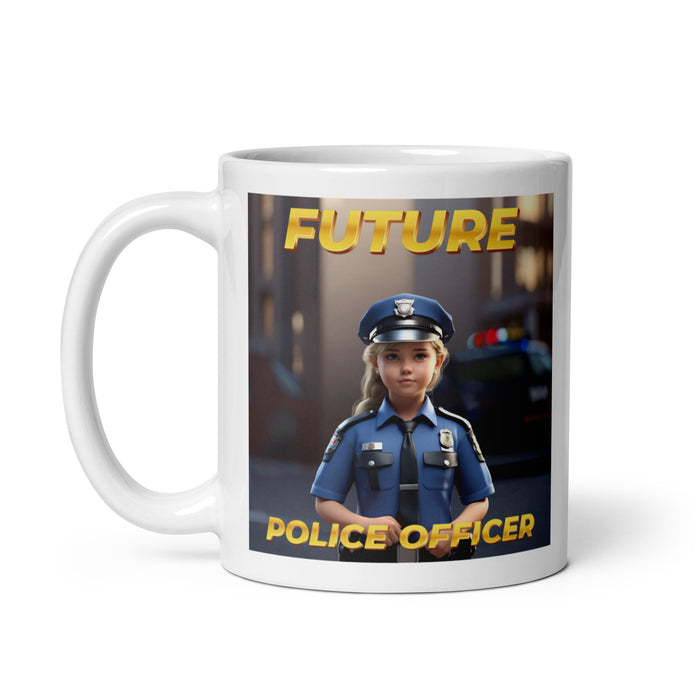 Future Police Officer 2 - White Glossy Mug - 10210501