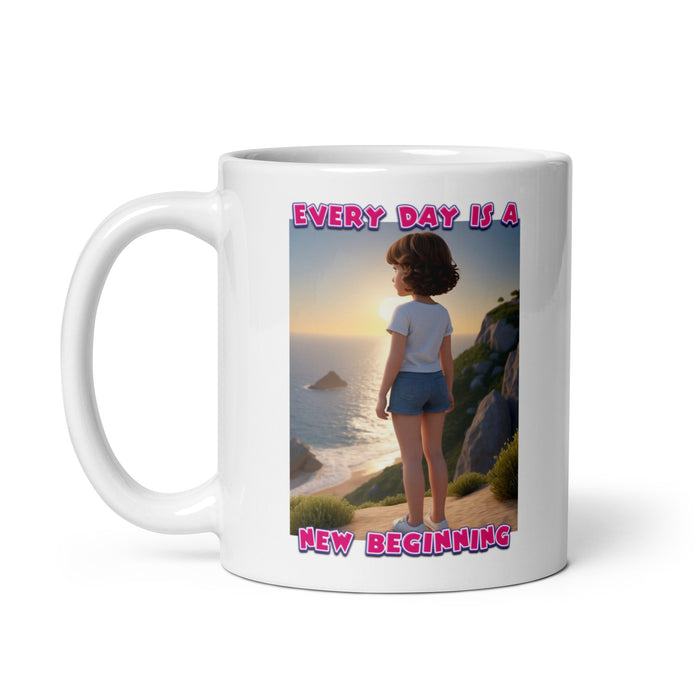 Every day is a new beginning - White Glossy Mug - 30510501