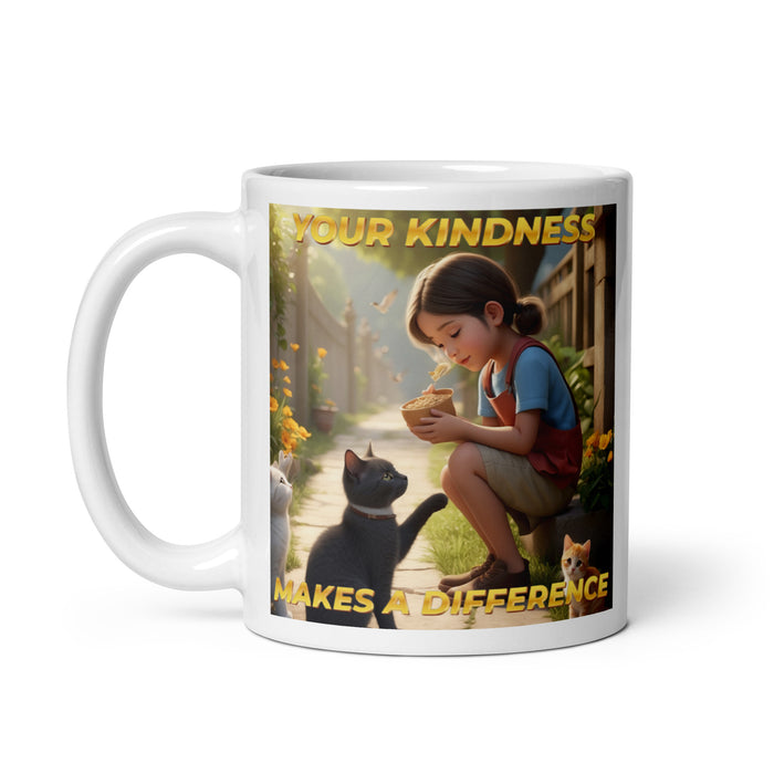 Your kindness makes a difference - White Glossy Mug - 40510501