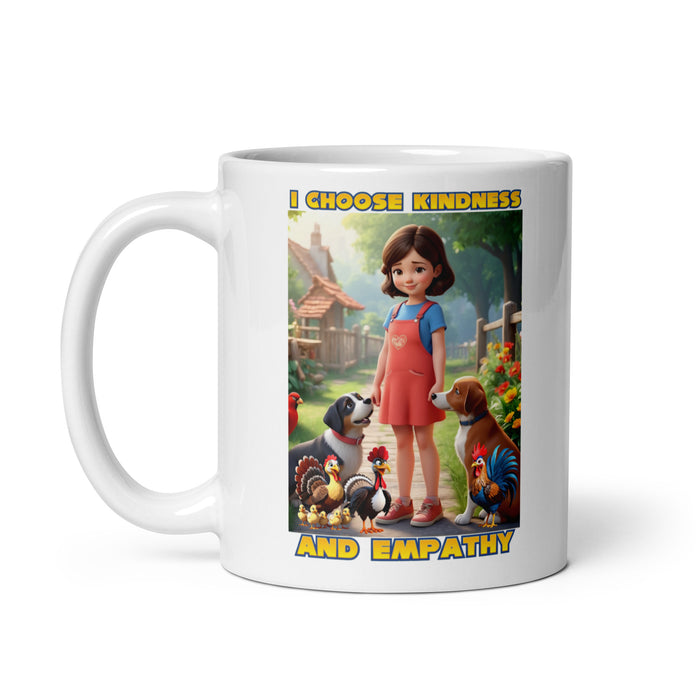 I choose kindness and empathy 3 - White Glossy Mug - 40130501