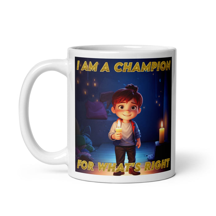 I am a champion for what's right - White Glossy Mug - 50210501