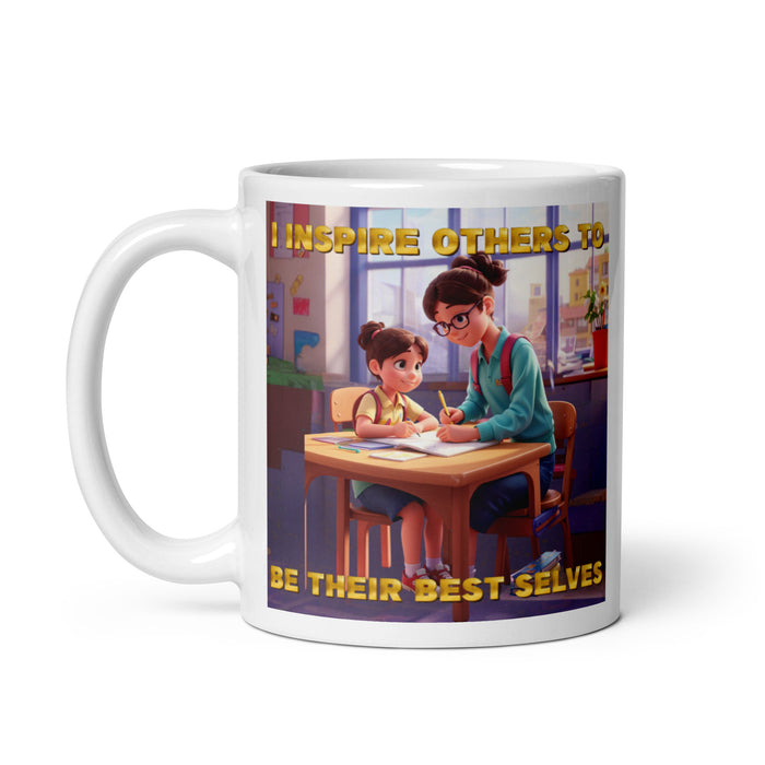 I inspire others to be their best selves - White Glossy Mug - 50510501