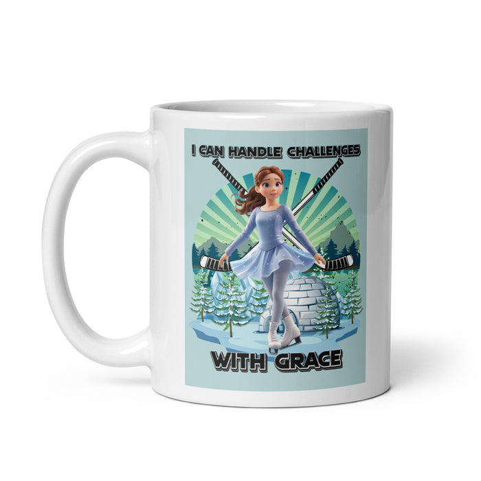 I can handle challenges with grace - White Glossy Mug - 70410501