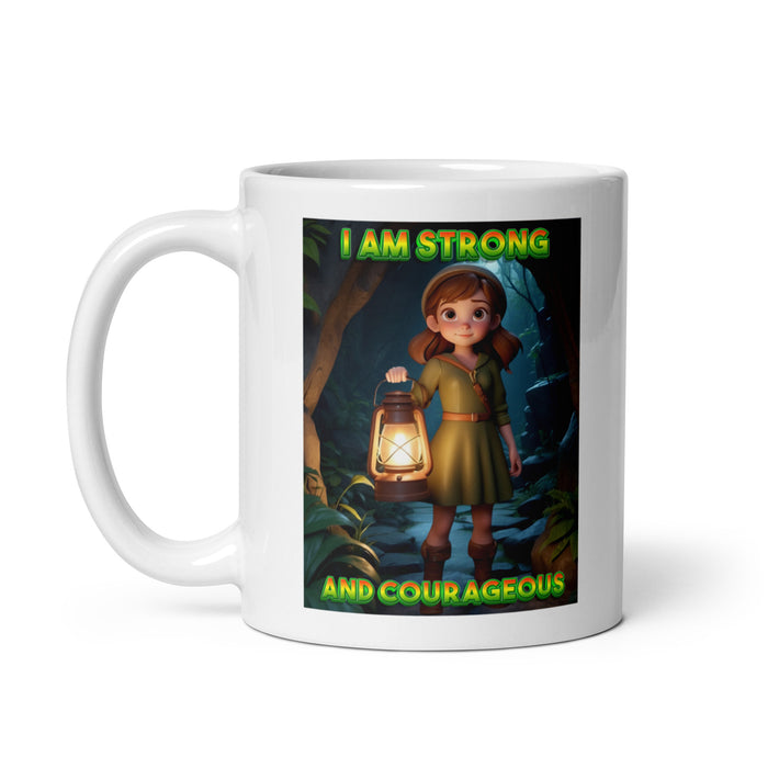 I am strong and courageous - White Glossy Mug - 80310501