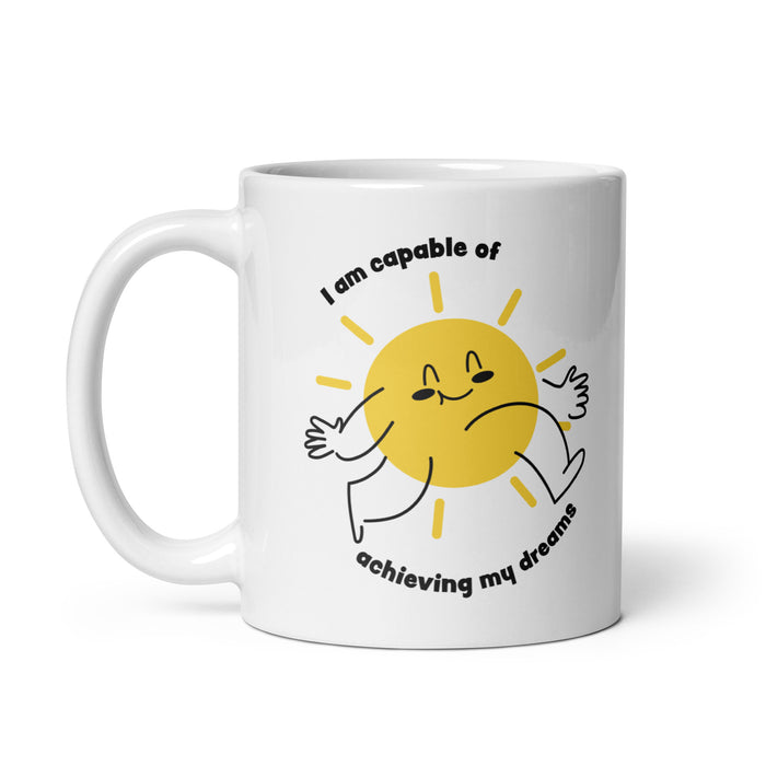 I am capable of achieving my dreams 3 - White Glossy Mug - 80130501