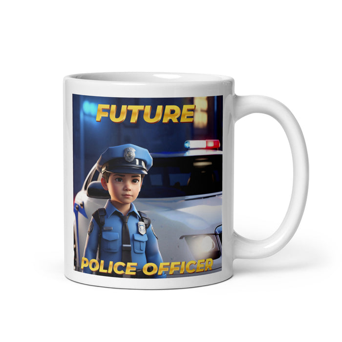 Future Police Officer - White Glossy Mug - 10210501