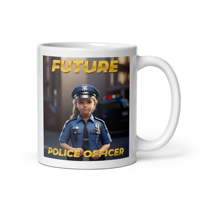 Future Police Officer 2 - White Glossy Mug - 10210501