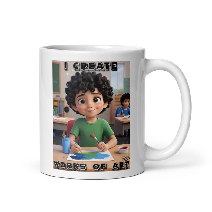 I create works of art 2 - White Glossy Mug - 20310501