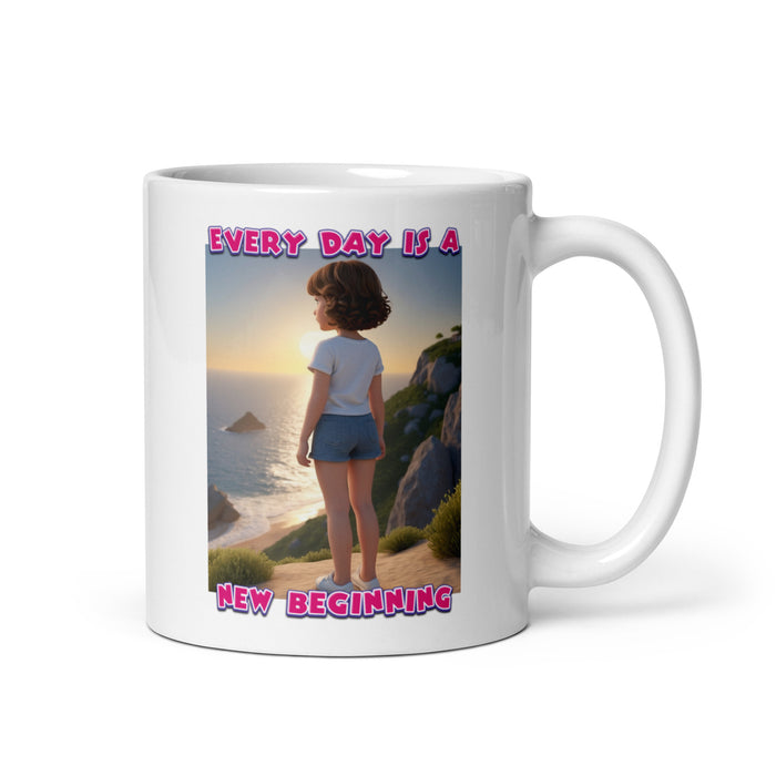 Every day is a new beginning - White Glossy Mug - 30510501