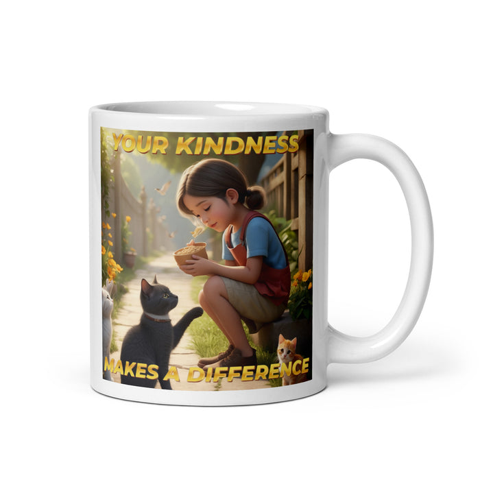 Your kindness makes a difference - White Glossy Mug - 40510501