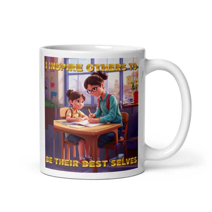 I inspire others to be their best selves - White Glossy Mug - 50510501