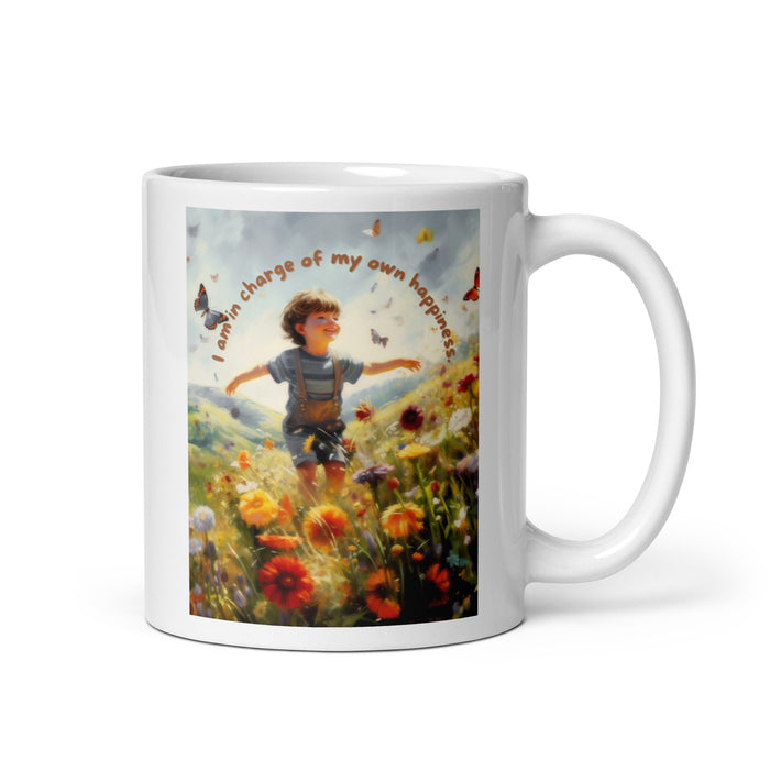 I am in charge of my own happiness 3 - White Glossy Mug - 80730501