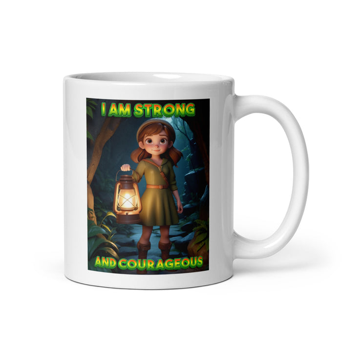 I am strong and courageous - White Glossy Mug - 80310501