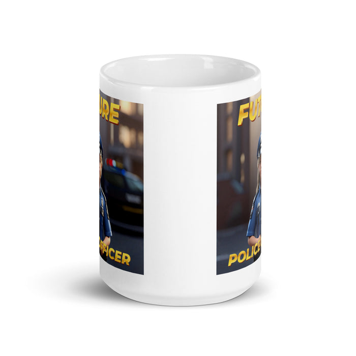 Future Police Officer 2 - White Glossy Mug - 10210501