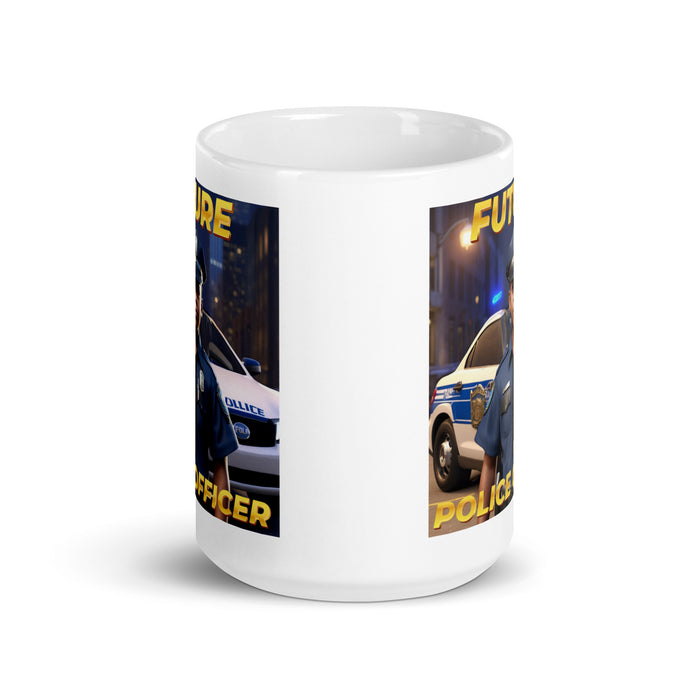 Future Police Officer 4 - White Glossy Mug - 10210501