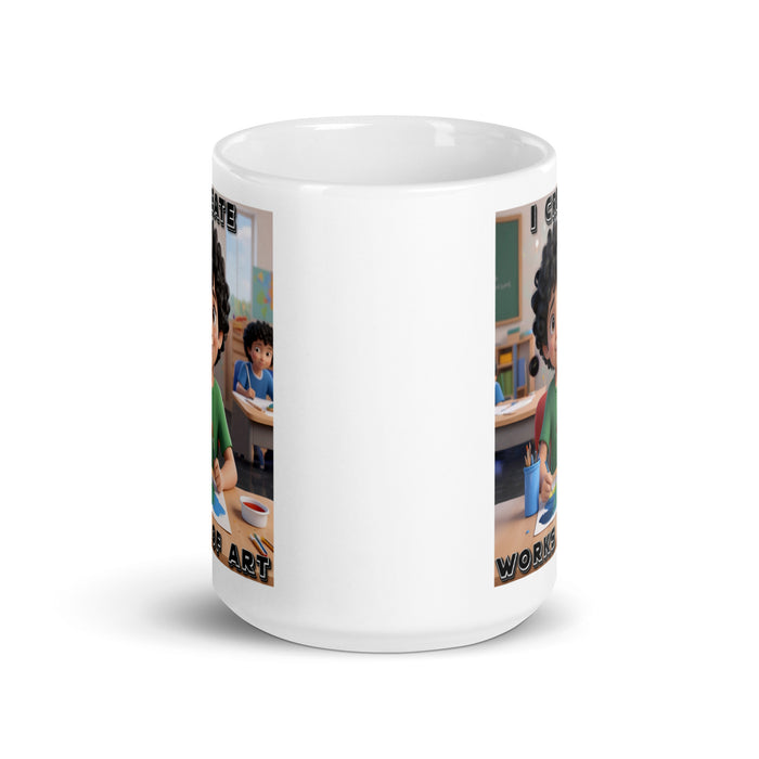 I create works of art 2 - White Glossy Mug - 20310501