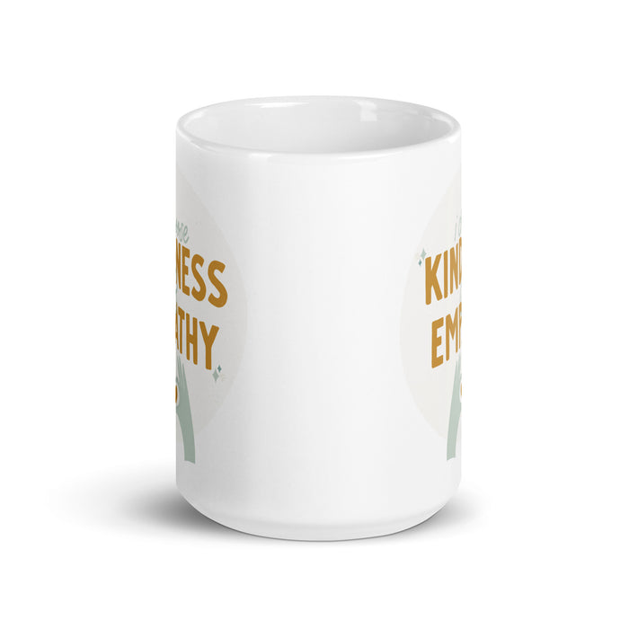 I choose kindness and empathy 2 - White Glossy Mug - 40120501