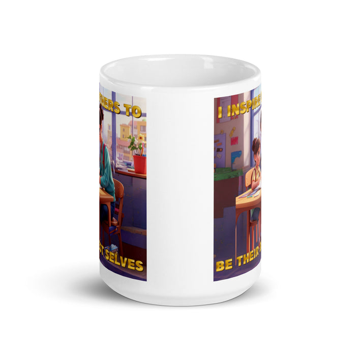 I inspire others to be their best selves - White Glossy Mug - 50510501