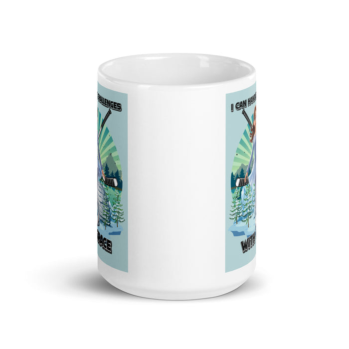 I can handle challenges with grace - White Glossy Mug - 70410501