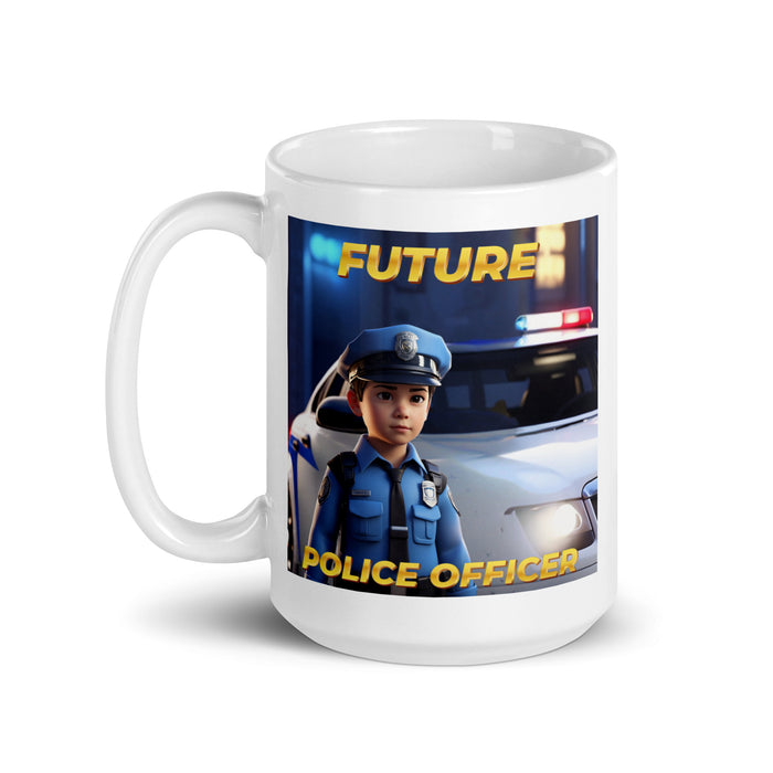 Future Police Officer - White Glossy Mug - 10210501