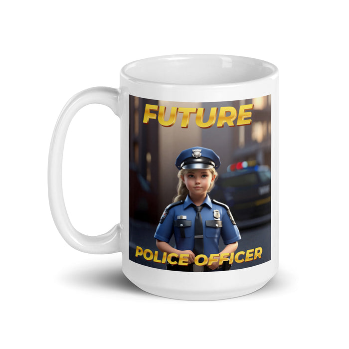 Future Police Officer 2 - White Glossy Mug - 10210501