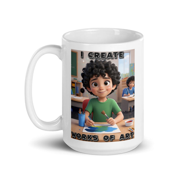 I create works of art 2 - White Glossy Mug - 20310501