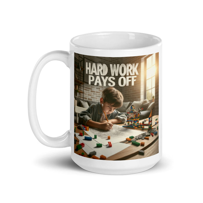 Hard work pays off 3 - White Glossy Mug - 30830501