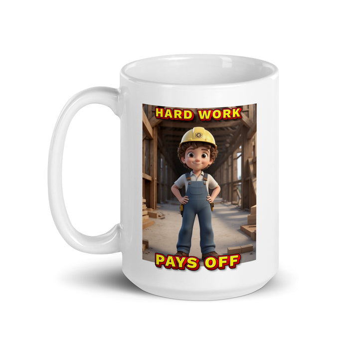 Hard work pays off - White Glossy Mug - 30810501