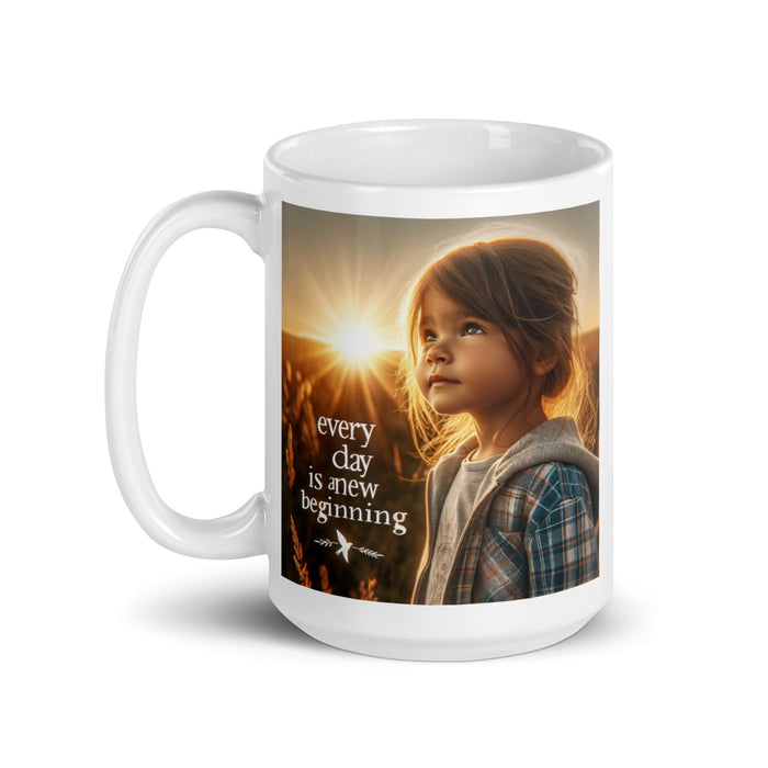 Every day is a new beginning 3 - White Glossy Mug - 30530501