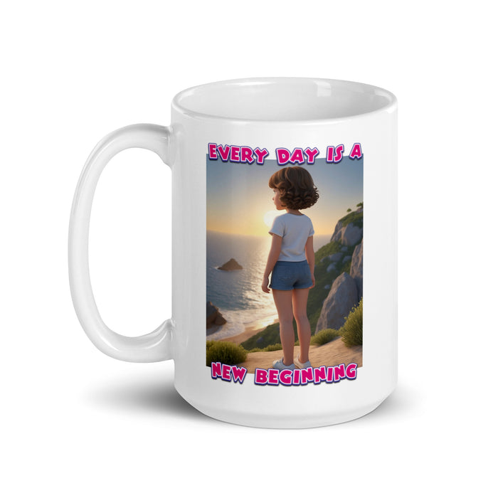 Every day is a new beginning - White Glossy Mug - 30510501