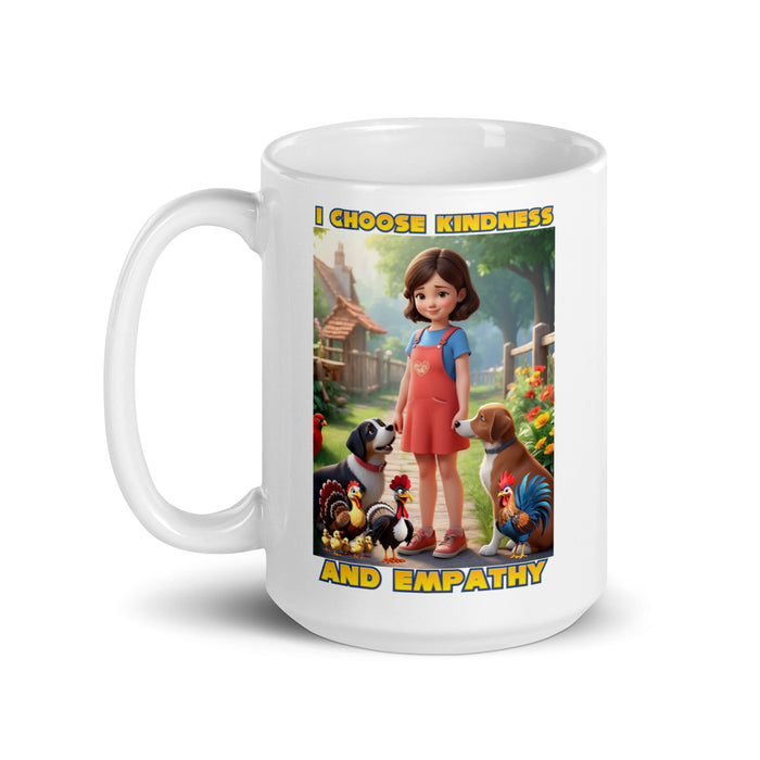 I choose kindness and empathy 3 - White Glossy Mug - 40130501