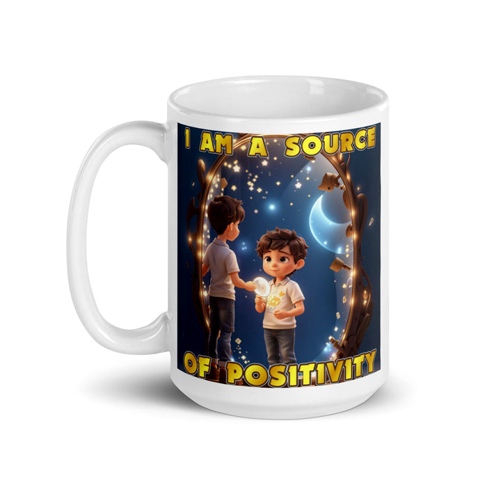 I am a source of positivity - White Glossy Mug - 70710501