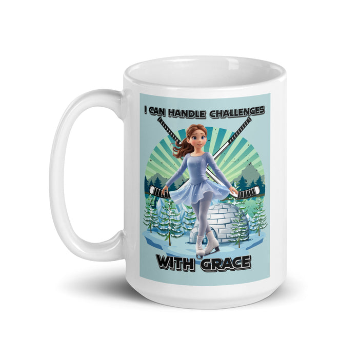 I can handle challenges with grace - White Glossy Mug - 70410501