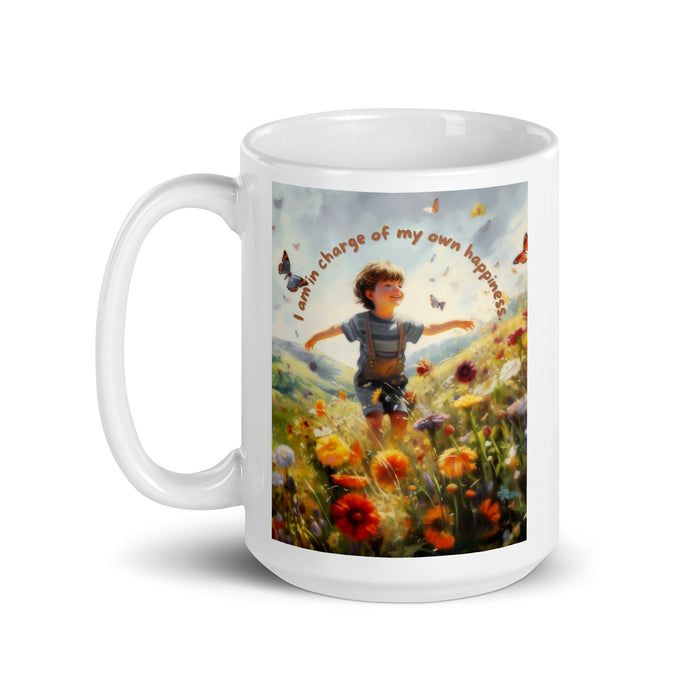 I am in charge of my own happiness 3 - White Glossy Mug - 80730501