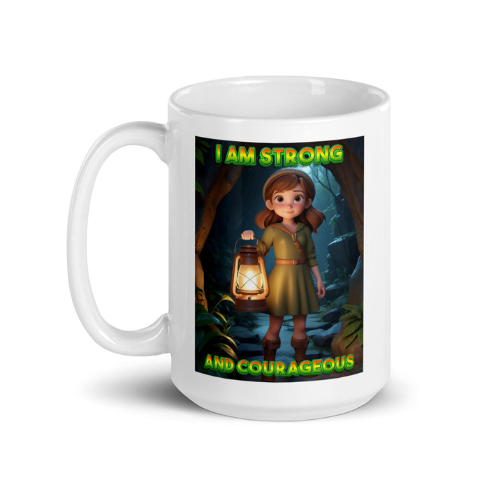 I am strong and courageous - White Glossy Mug - 80310501