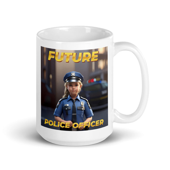 Future Police Officer 2 - White Glossy Mug - 10210501