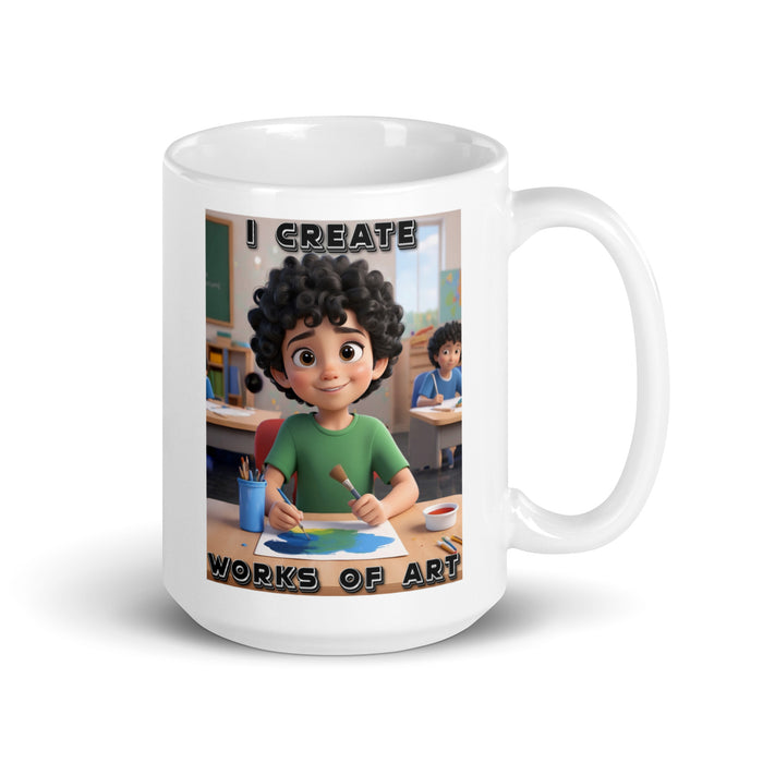 I create works of art 2 - White Glossy Mug - 20310501